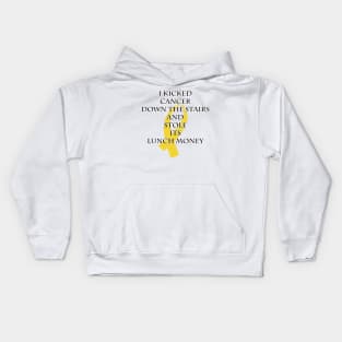 Cancer Bully (Gold Ribbon) Kids Hoodie